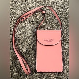 Kate Spade Light Pink Leather Cell Phone Crossbody Bag